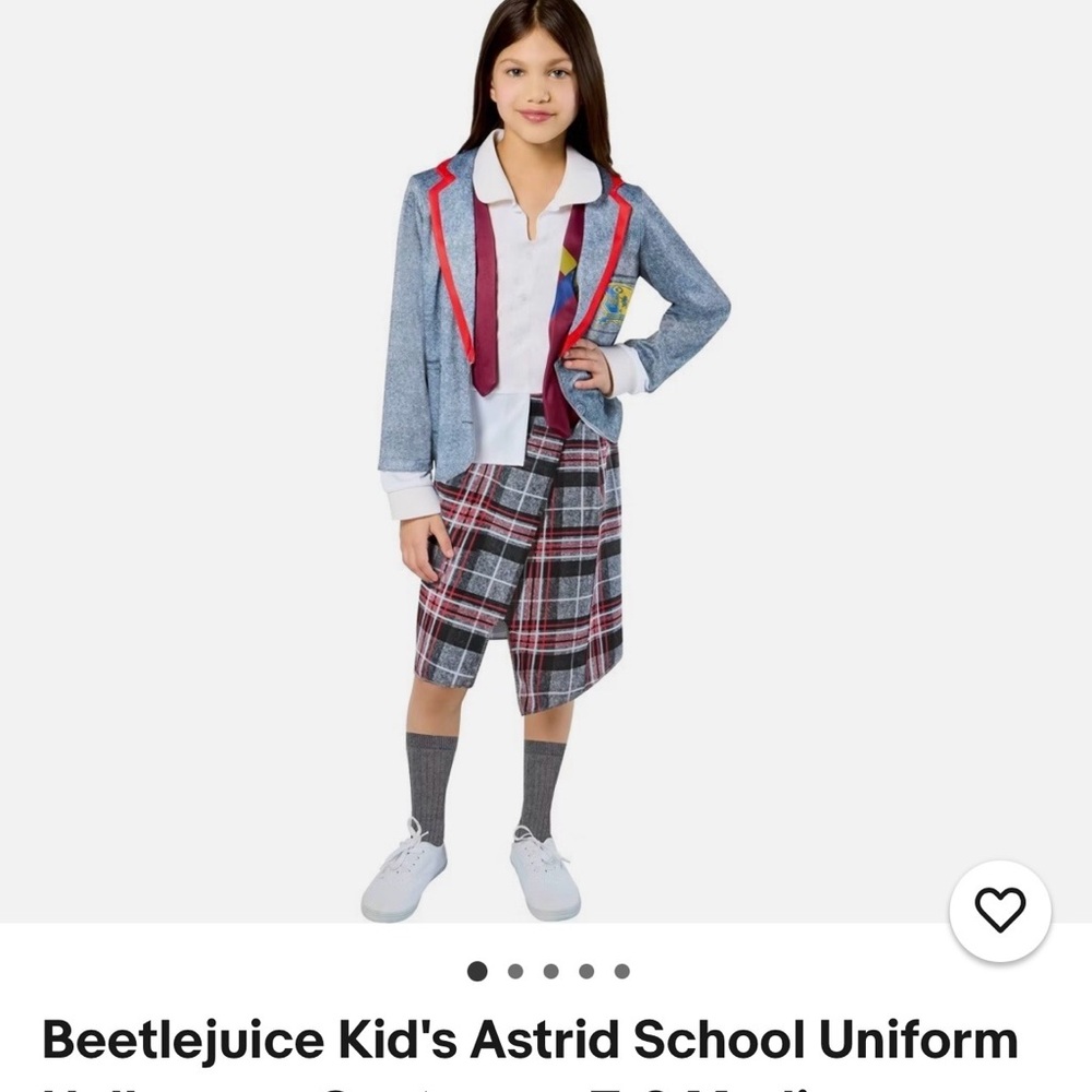 Beetlejuice Kid's School Uniform Costume